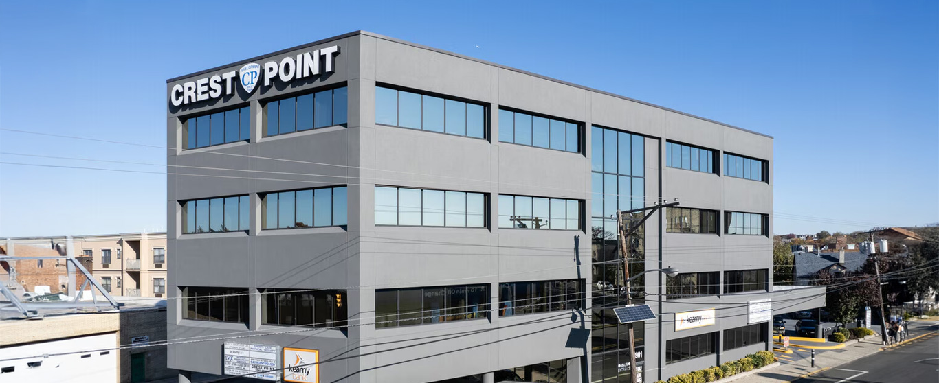 The exterior of the Crest Point Building, home to Bergen Physical Medicine